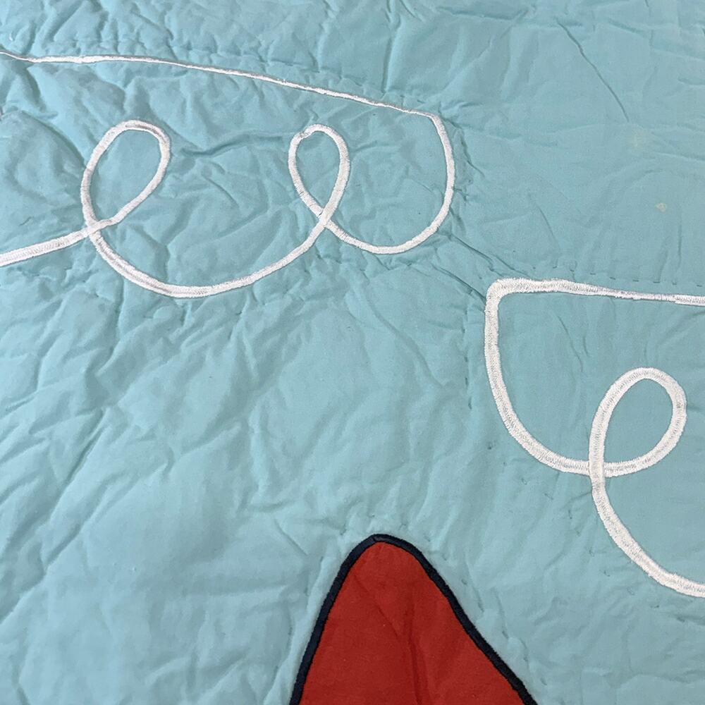 Crate & Barrel Land of Nod "Fly with Me" Airplane Kids Bedding Comforter Full - Picture 7 of 10